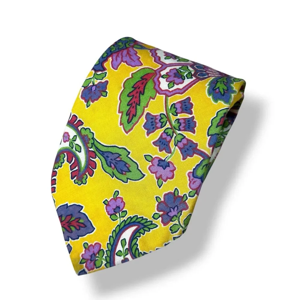 Vintage 90s Banana Republic Safari Company Lot Of 3 Ties AOP Cotton Floral Artsy